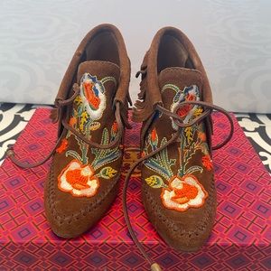 Tory Burch Moccasin Cork Heels